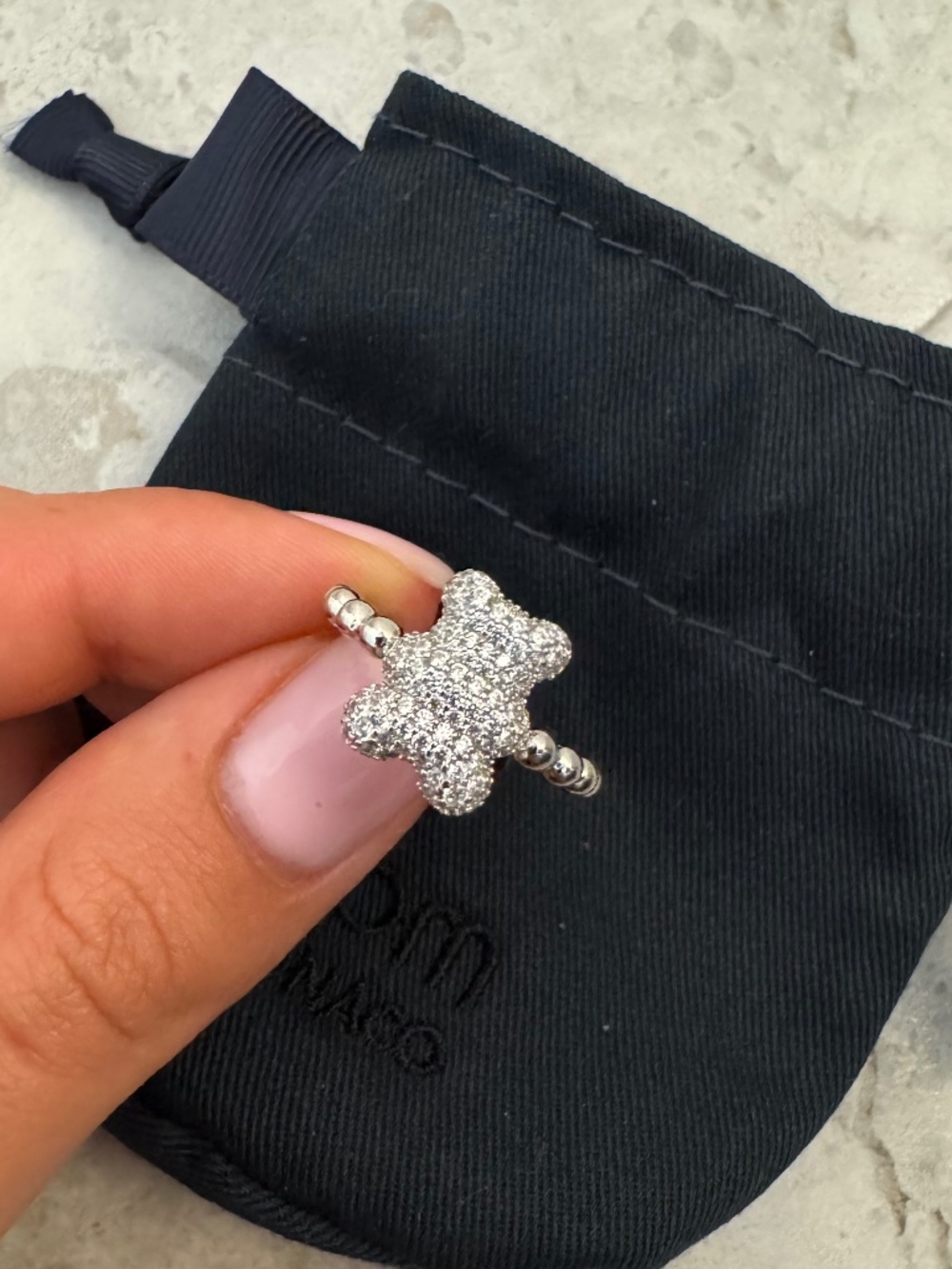 APM MONACO Baby Snow Yummy Bear Ring With Beads